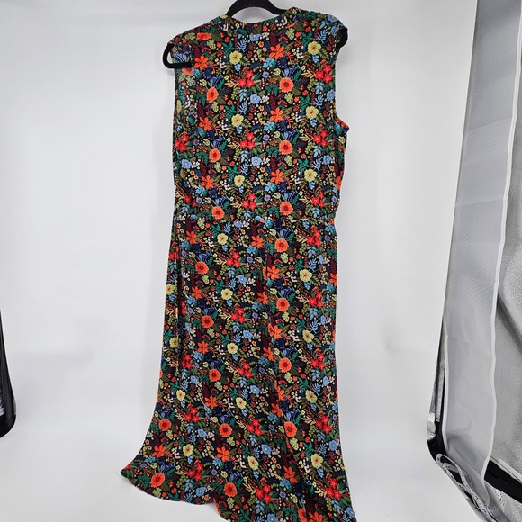 Anne Klein Maxi Dress Floral Print Sleeveless‎ Size 12 Vacation Cottage Spring - Picture 3 of 9